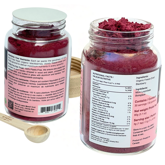 Blackberry Powder, Freeze Dried, Organic, 90g