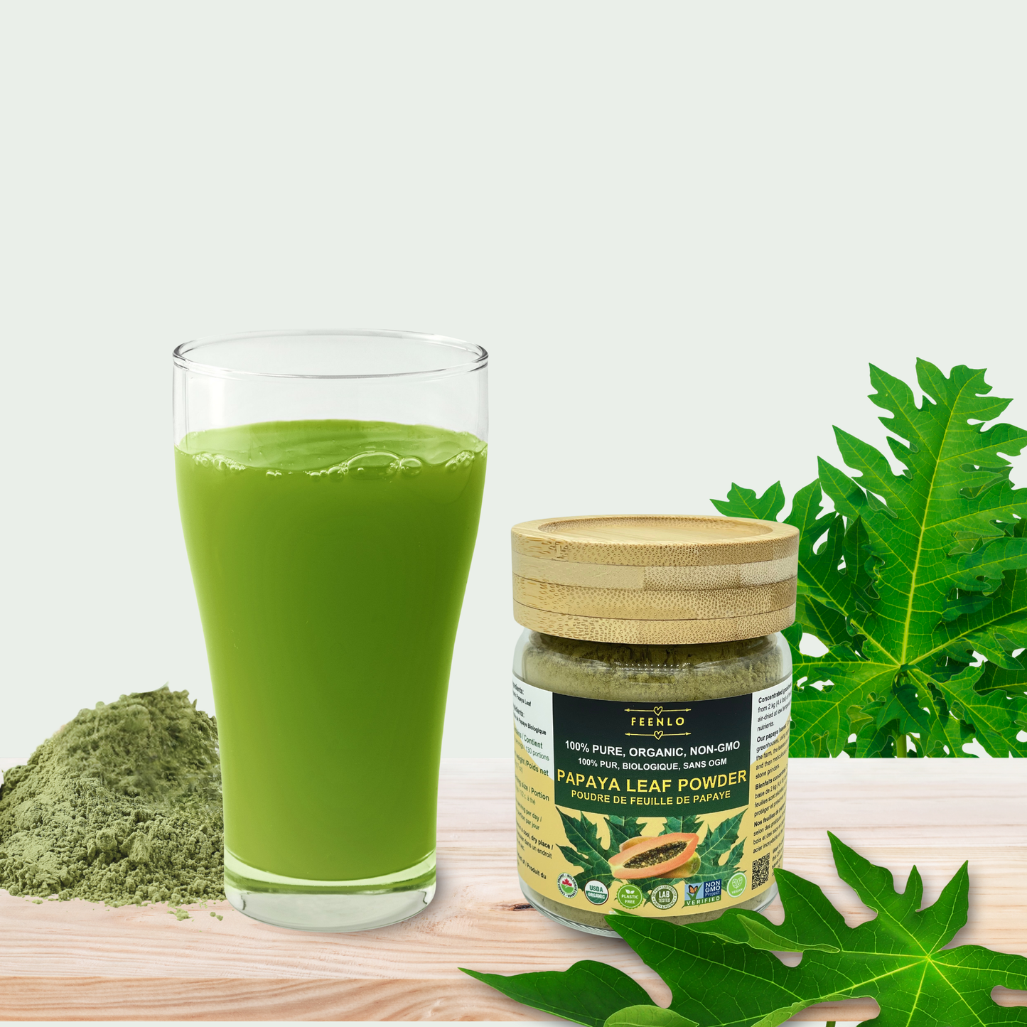 Organic Papaya Leaf Powder 200g (7 Oz)