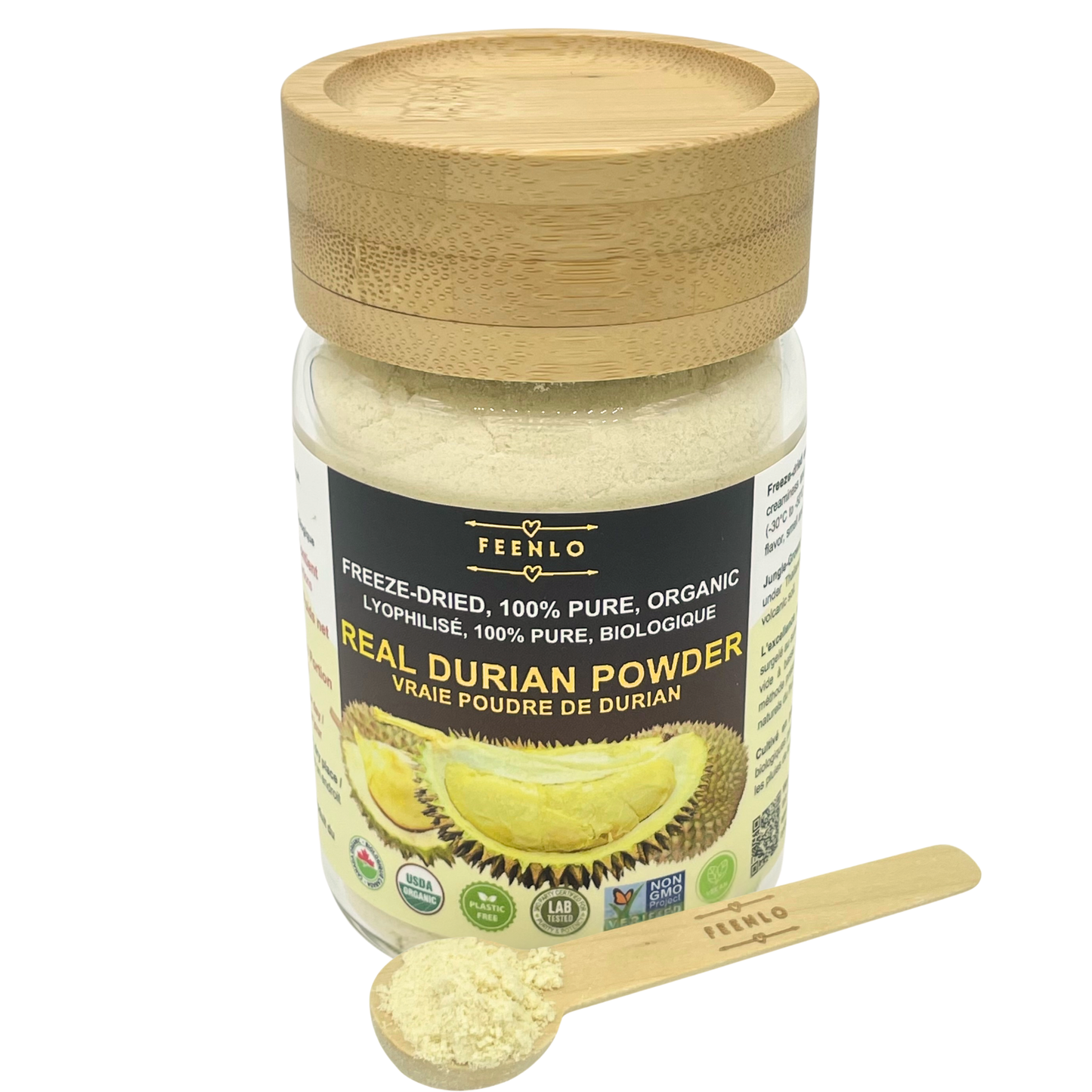 Durian Powder 100g, Freeze Dried, Organic