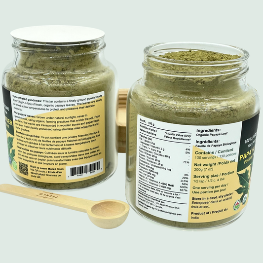 Organic Papaya Leaf Powder 200g (7 Oz)