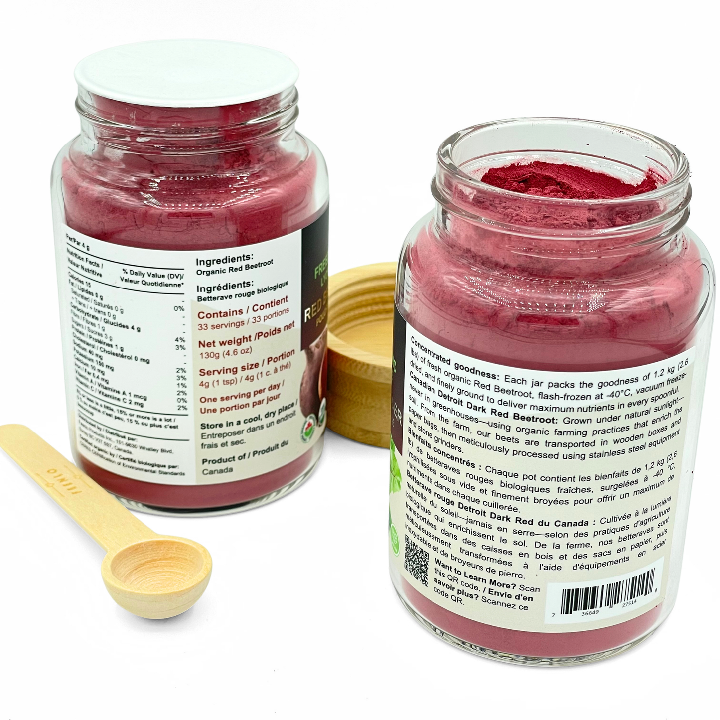 Red Beetroot Powder, Freeze Dried, Organic