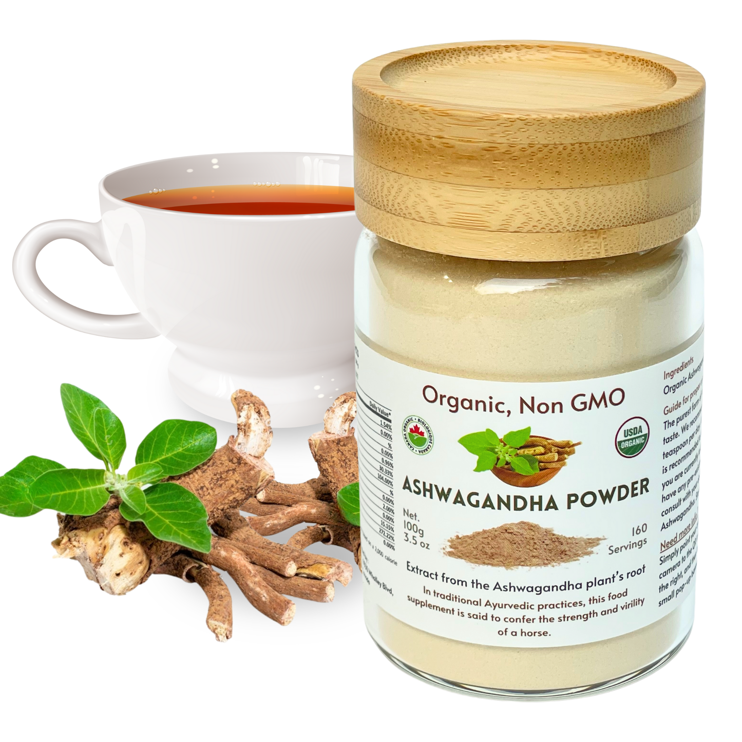 Organic Ashwagandha root powder 100g
