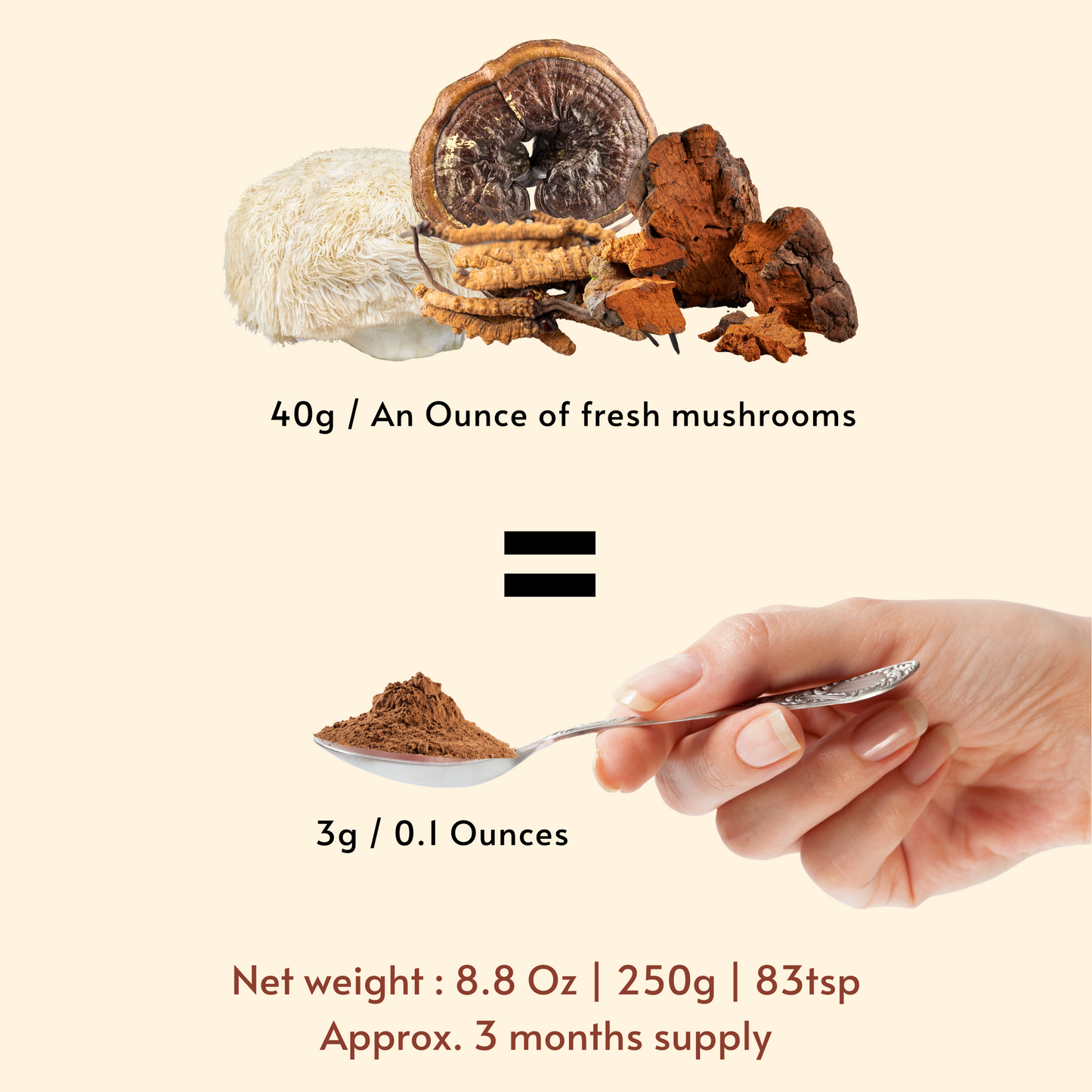 Organic Mushroom Blend 4 in one 250g | 8.8oz