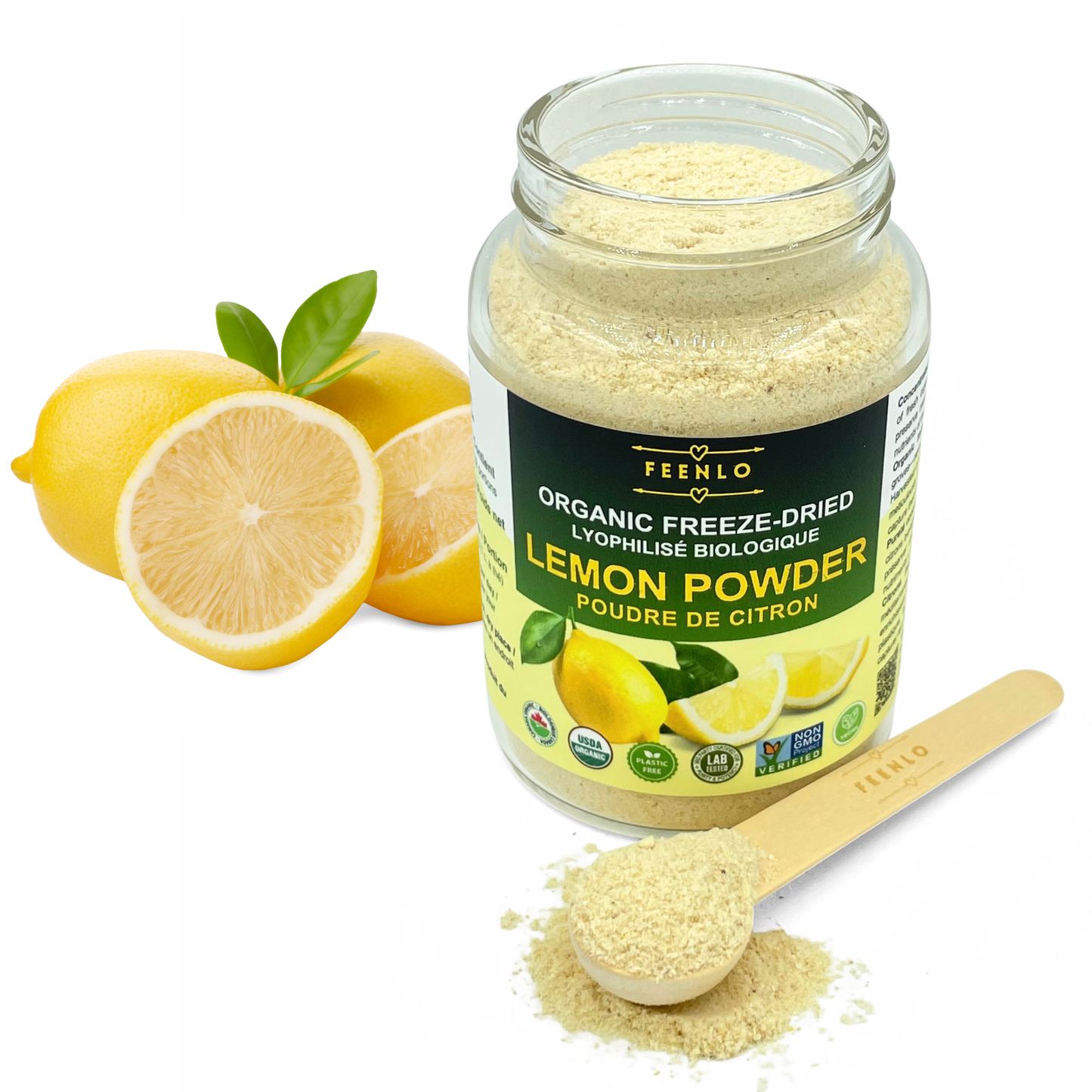 Lemon Powder, Freeze Dried, Organic